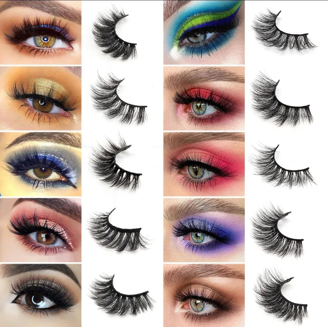 Wholesale Bulk Lashes Wispy 3D Faux Lashes Dramatic Soft Reusable False Eyelashes