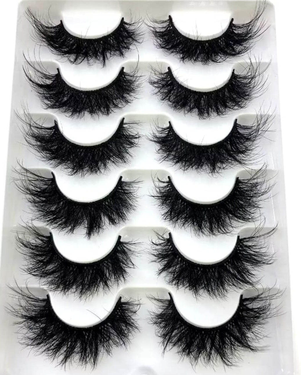 Wispy Glam False Eyelashes Dramatic Natural Fluffy 5D Lashes 6 Pair Eyelashes