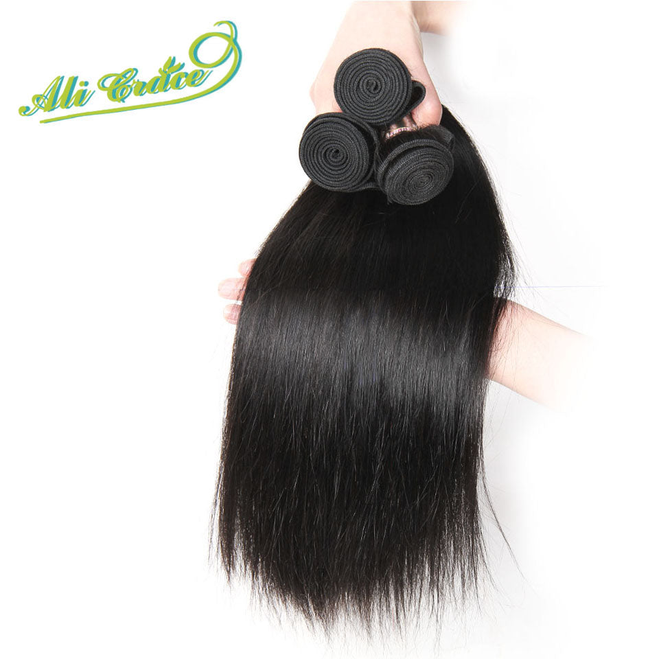 ALI GRACE Hair Malaysian Straight Hair Weave 1 Bundle Only Natural Color 100% Remy Human Hair Extension 10-28 Inch Free Shipping