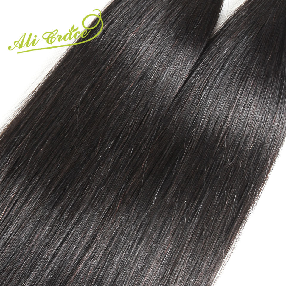 ALI GRACE Hair Malaysian Straight Hair Weave 1 Bundle Only Natural Color 100% Remy Human Hair Extension 10-28 Inch Free Shipping
