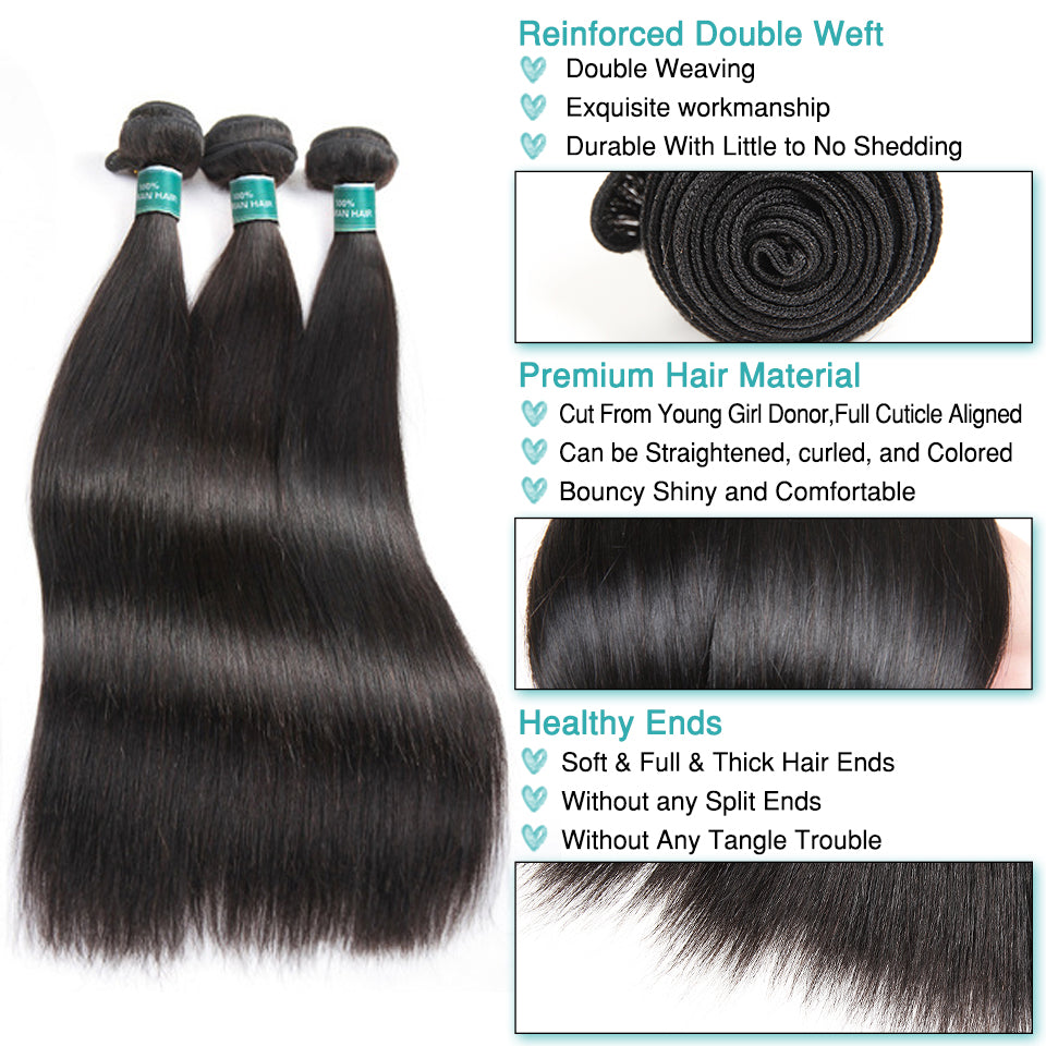 ALI GRACE Hair Malaysian Straight Hair Weave 1 Bundle Only Natural Color 100% Remy Human Hair Extension 10-28 Inch Free Shipping