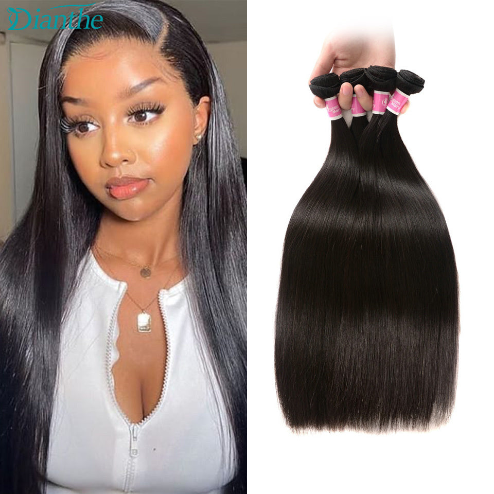 Straight Hair Bundles 100% Human Hair Weave Hair Extensions