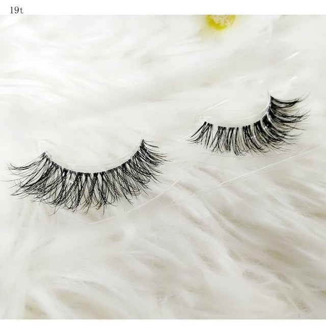 Clear Band 3D Handmade Lashes Eyelash Extension Fluffy Wispy Lashes