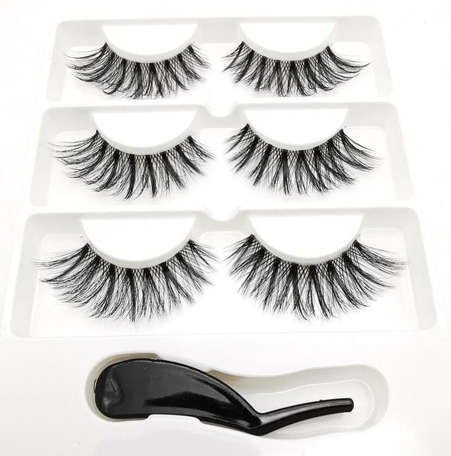 3D Lashes Eyelash Extension Invisible Band Transparent 3D Silk Soft Fur Lashes