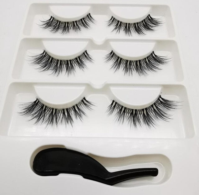 3D Lashes Eyelash Extension Invisible Band Transparent 3D Silk Soft Fur Lashes