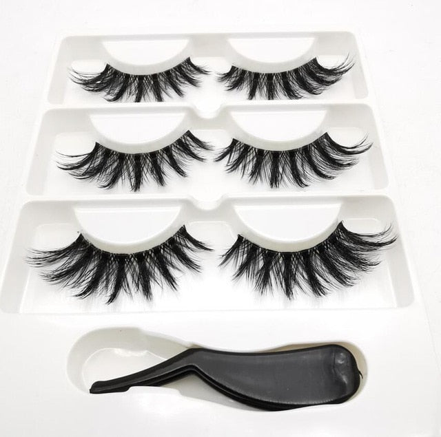 3D Lashes Eyelash Extension Invisible Band Transparent 3D Silk Soft Fur Lashes