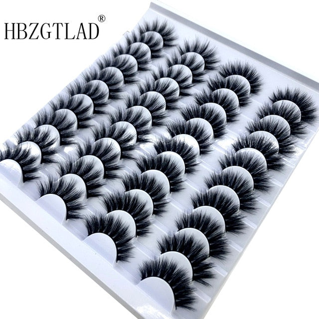 20 Pairs 18-25 mm 3D 25MM Faux Lashes Bulk Faux