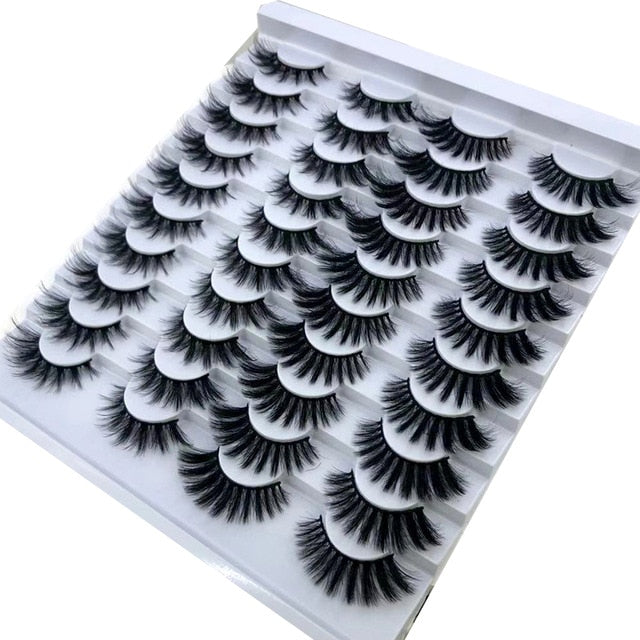 20 Pairs 18-25 mm 3D 25MM Faux Lashes Bulk Faux