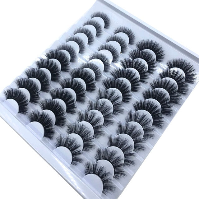 20 Pairs 18-25 mm 3D 25MM Faux Lashes Bulk Faux