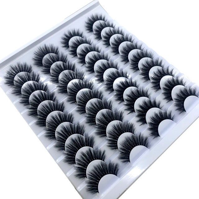 20 Pairs 18-25 mm 3D 25MM Faux Lashes Bulk Faux
