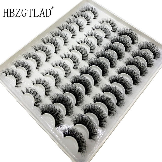 20 Pairs 18-25 mm 3D 25MM Faux Lashes Bulk Faux