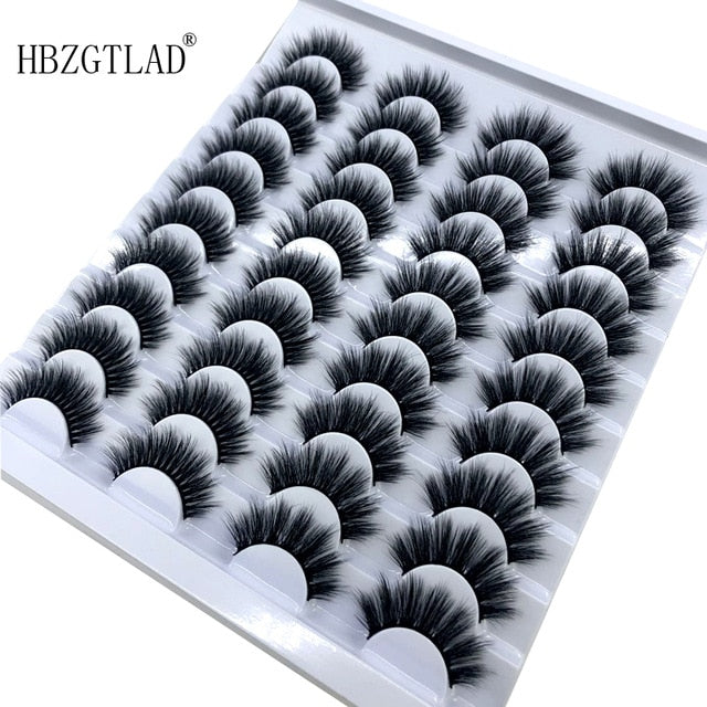 20 Pairs 18-25 mm 3D 25MM Faux Lashes Bulk Faux