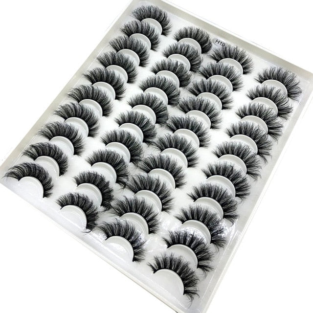 20 Pairs 18-25 mm 3D 25MM Faux Lashes Bulk Faux