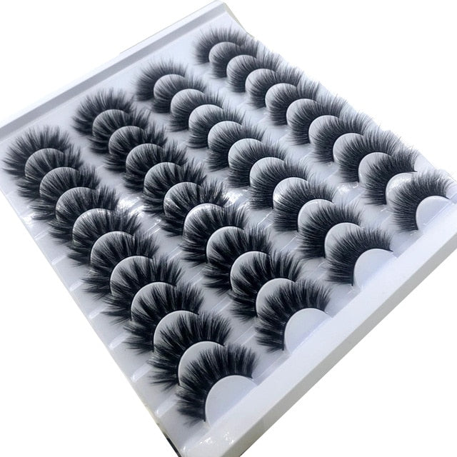 20 Pairs 18-25 mm 3D 25MM Faux Lashes Bulk Faux