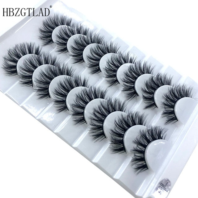 New 8 pairs 15-23mm natural 3D false eyelashes