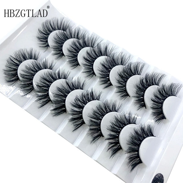 New 8 pairs 15-23mm natural 3D false eyelashes