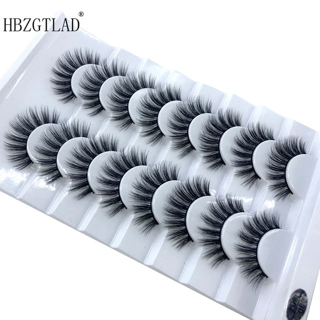 New 8 pairs 15-23mm natural 3D false eyelashes