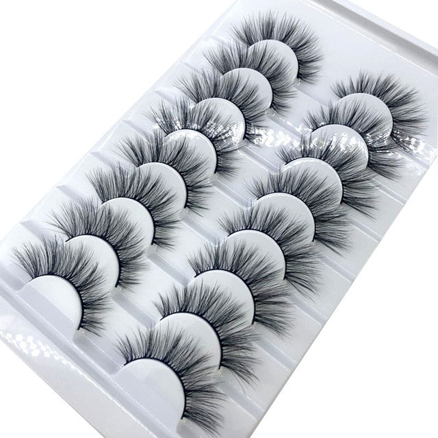 New 8 pairs 15-23mm natural 3D false eyelashes