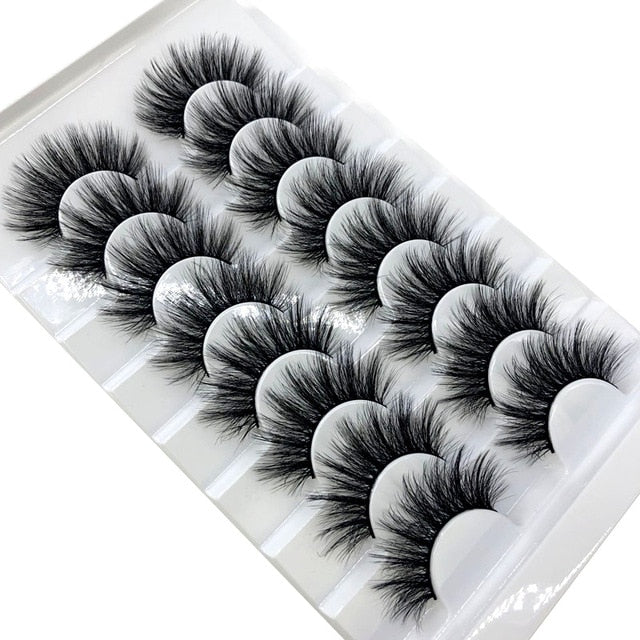 New 8 pairs 15-23mm natural 3D false eyelashes