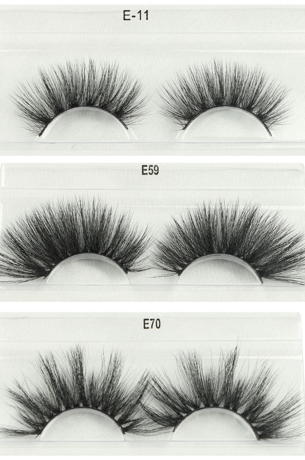Bulk Cruelty Free 3D Natural Full Lashes Eyelash Extension Wispy Fluffy Lashes