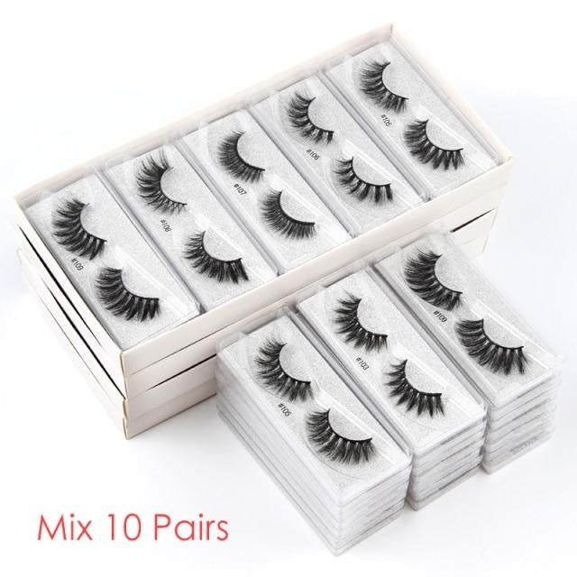 Bulk Lashes 10/20/50/100 Pcs 3D Lashes Eyelash Extension in Bulk