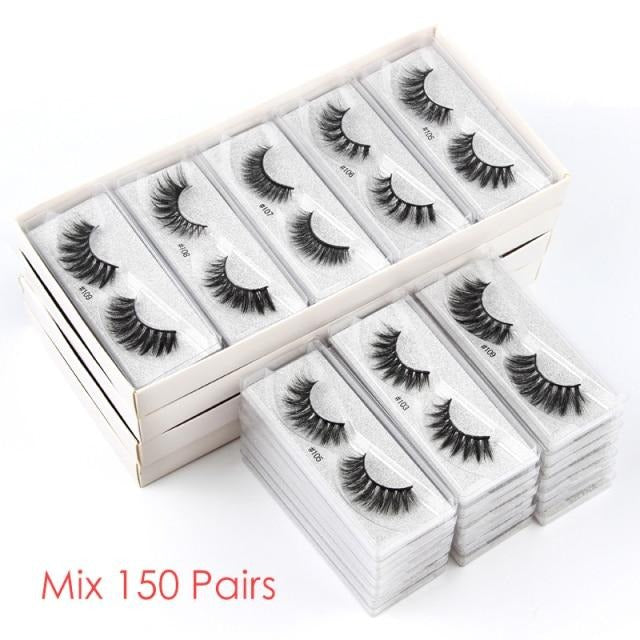 Bulk Lashes 10/20/50/100 Pcs 3D Lashes Eyelash Extension in Bulk