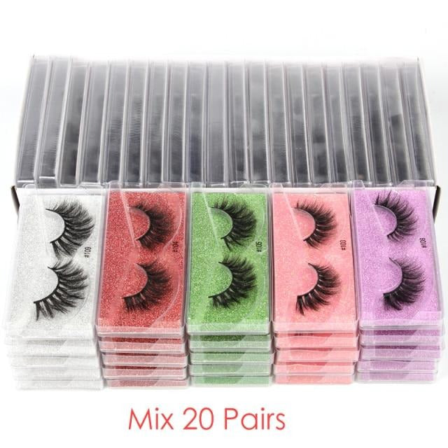 Bulk Lashes 10/20/50/100 Pcs 3D Lashes Eyelash Extension in Bulk