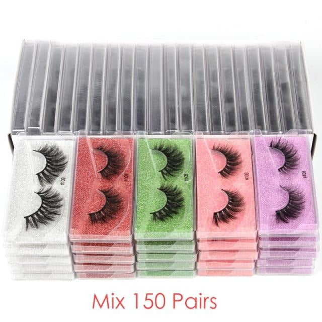Bulk Lashes 10/20/50/100 Pcs 3D Lashes Eyelash Extension in Bulk