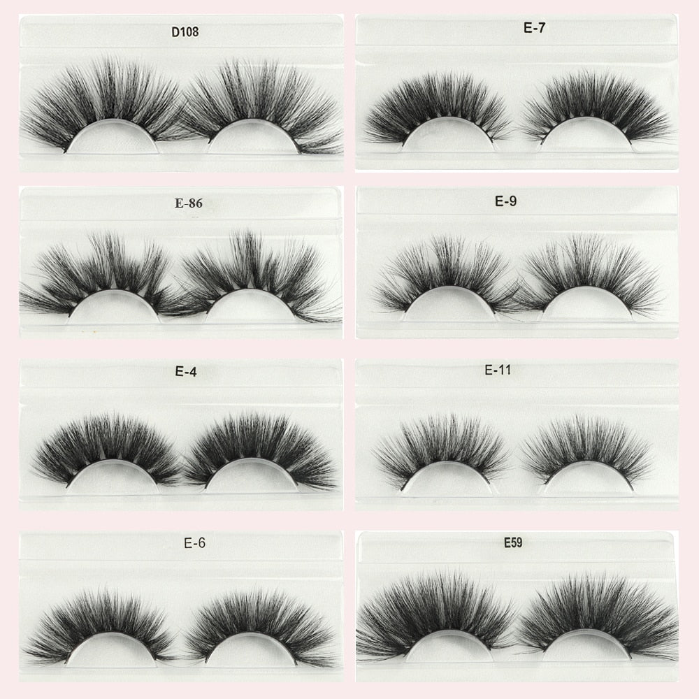 Bulk Cruelty Free 3D Natural Full Lashes Eyelash Extension Wispy Fluffy Lashes