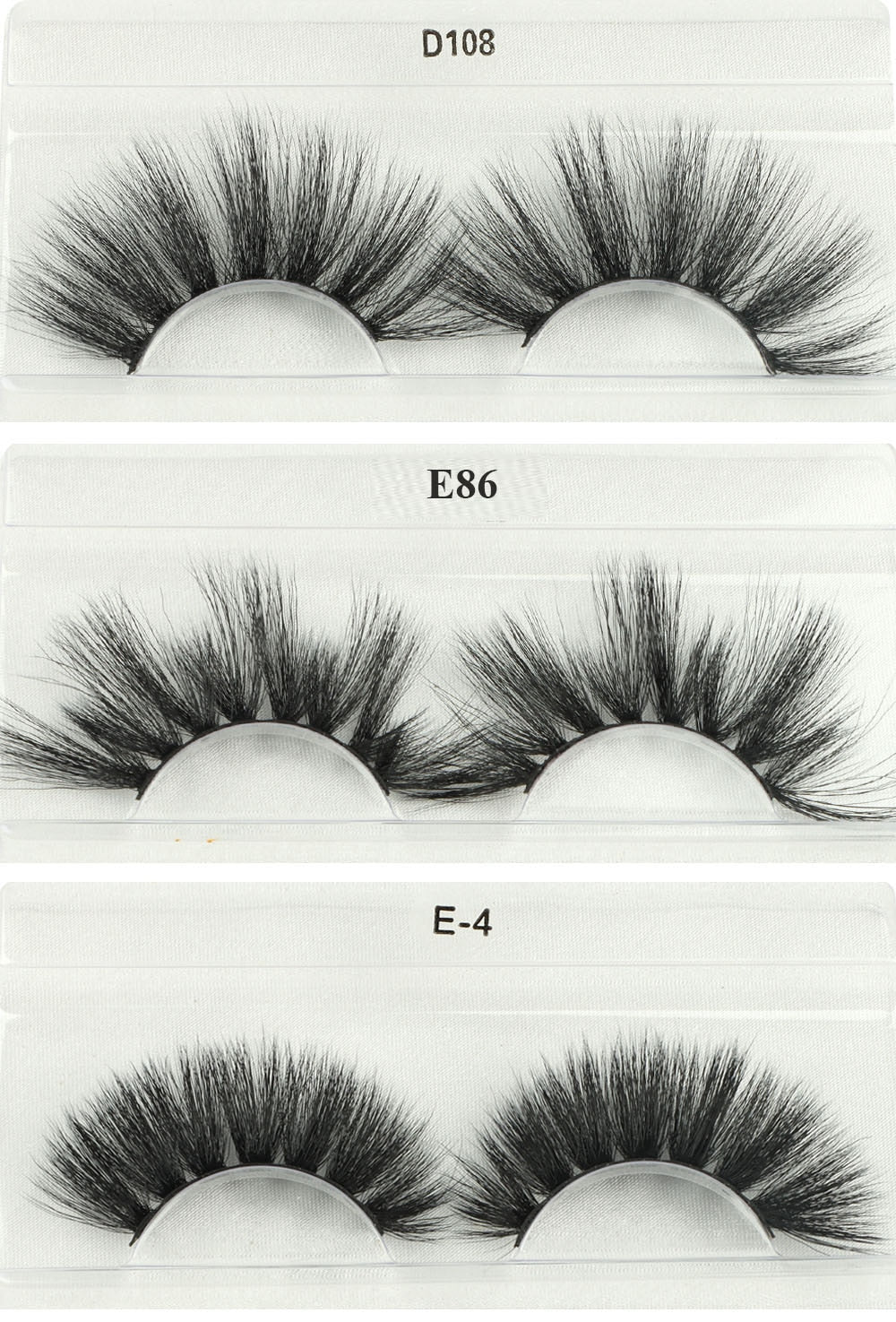 Bulk Cruelty Free 3D Natural Full Lashes Eyelash Extension Wispy Fluffy Lashes