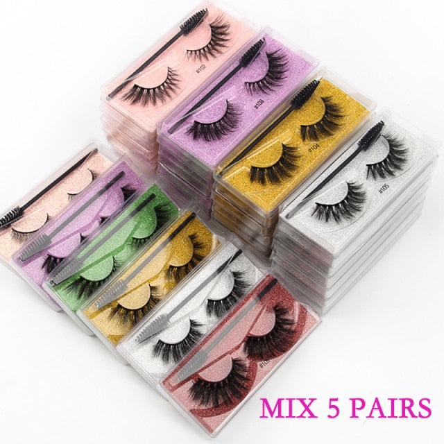 Bulk 3D Lashes Eyelash Extension 5/20/50/100 Pcs Wispy Full Voluminous Lashes