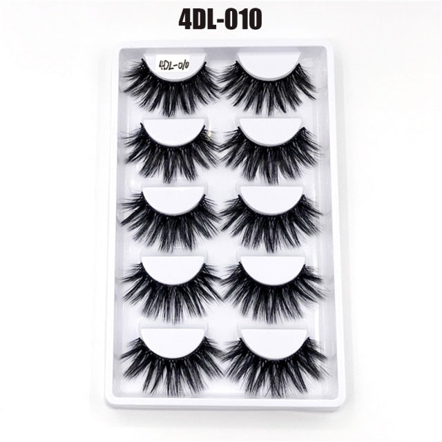 Darling Lashes 5Pairs/Set Faux Lashes Criss-Cross Cruelty-free Eyelashes