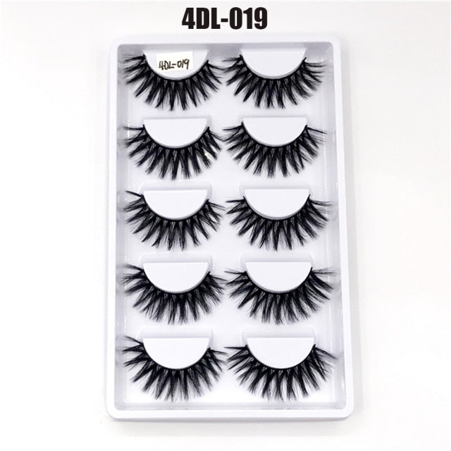 Darling Lashes 5Pairs/Set Faux Lashes Criss-Cross Cruelty-free Eyelashes