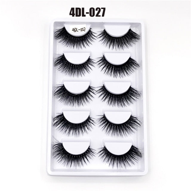 Darling Lashes 5Pairs/Set Faux Lashes Criss-Cross Cruelty-free Eyelashes