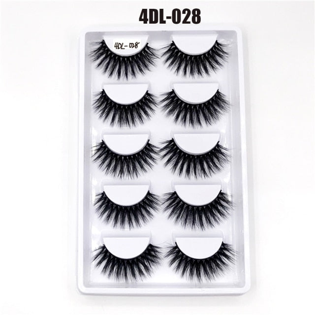 Darling Lashes 5Pairs/Set Faux Lashes Criss-Cross Cruelty-free Eyelashes