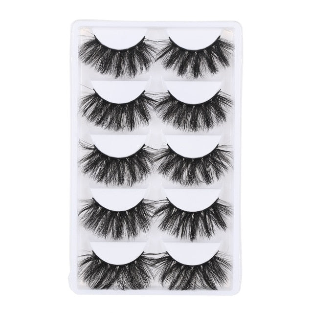 Darling Lashes 5Pairs/Set Faux Lashes Criss-Cross Cruelty-free Eyelashes