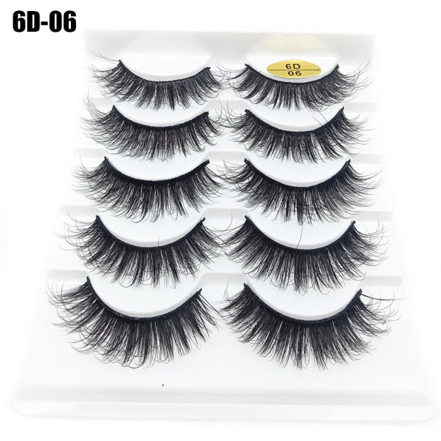 Darling Lashes 5Pairs/Set Faux Lashes Criss-Cross Cruelty-free Eyelashes