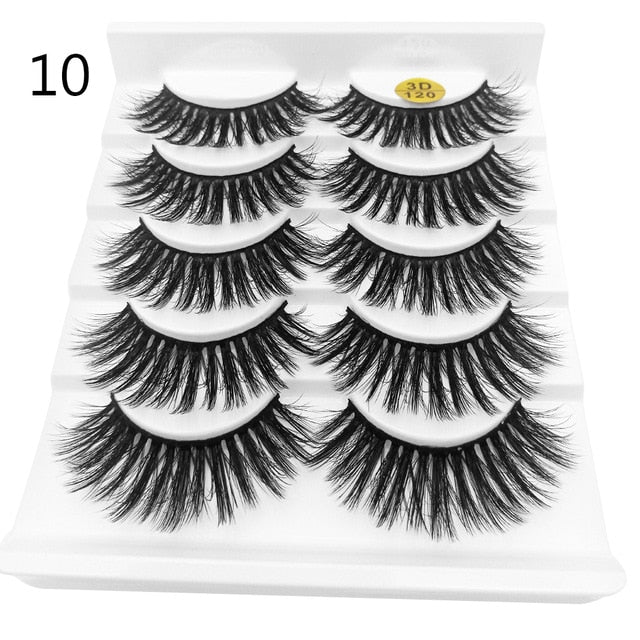 Darling Lashes 5Pairs/Set Faux Lashes Criss-Cross Cruelty-free Eyelashes