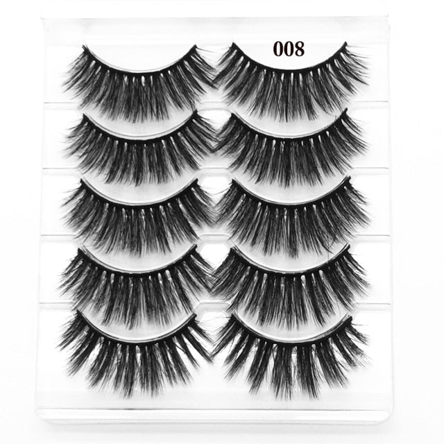 Darling Lashes 5Pairs/Set Faux Lashes Criss-Cross Cruelty-free Eyelashes