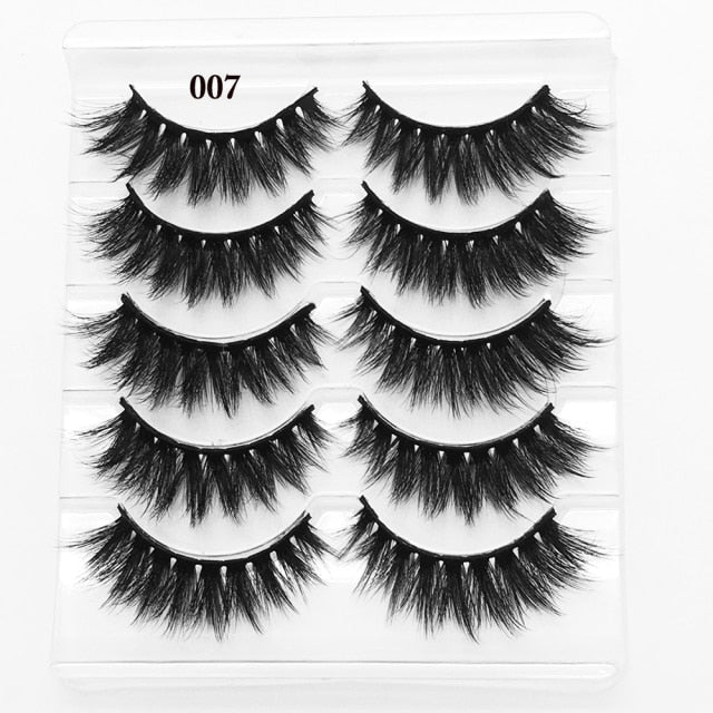 Darling Lashes 5Pairs/Set Faux Lashes Criss-Cross Cruelty-free Eyelashes