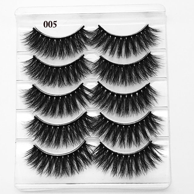 Darling Lashes 5Pairs/Set Faux Lashes Criss-Cross Cruelty-free Eyelashes