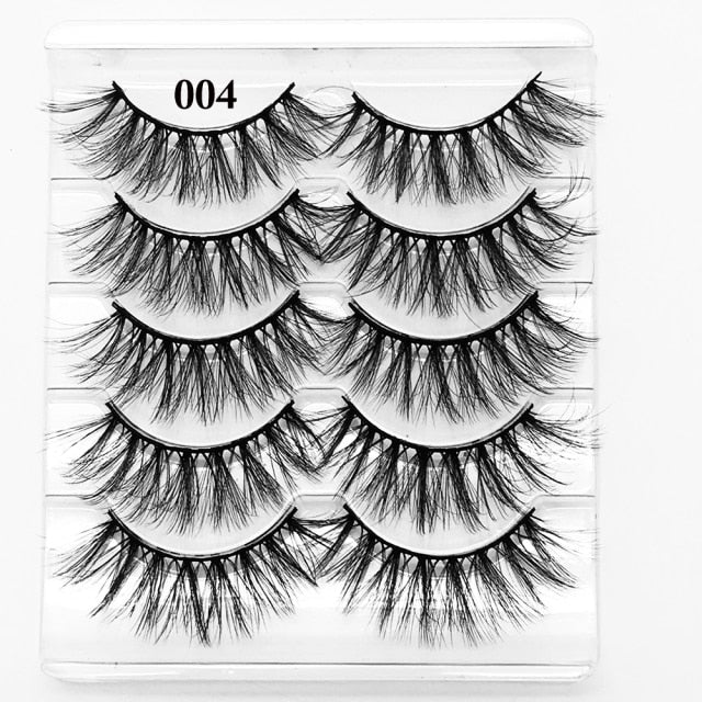 Darling Lashes 5Pairs/Set Faux Lashes Criss-Cross Cruelty-free Eyelashes