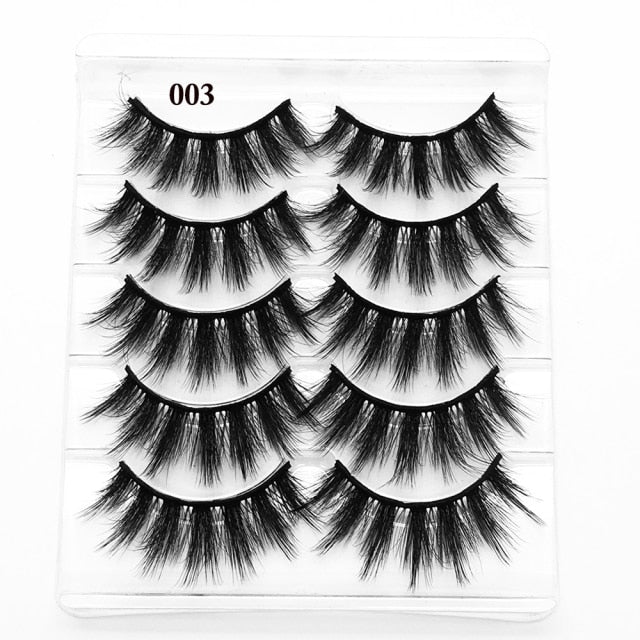 Darling Lashes 5Pairs/Set Faux Lashes Criss-Cross Cruelty-free Eyelashes