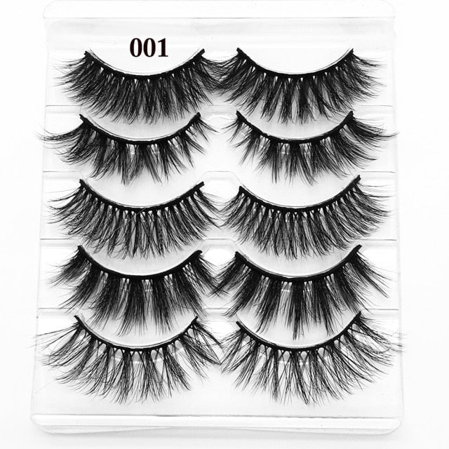 Darling Lashes 5Pairs/Set Faux Lashes Criss-Cross Cruelty-free Eyelashes