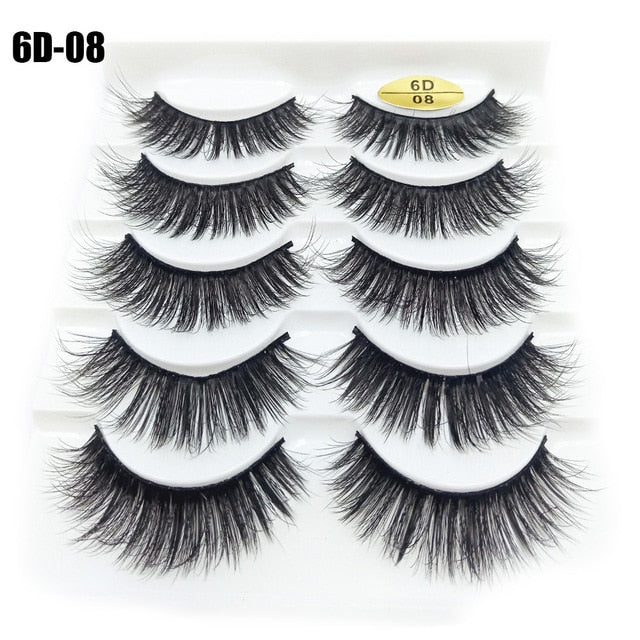 Darling Lashes 5Pairs/Set Faux Lashes Criss-Cross Cruelty-free Eyelashes