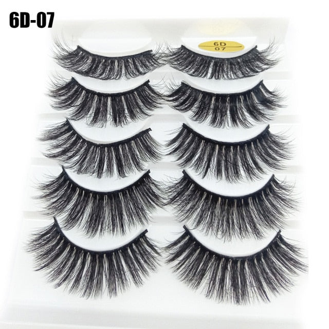 Darling Lashes 5Pairs/Set Faux Lashes Criss-Cross Cruelty-free Eyelashes