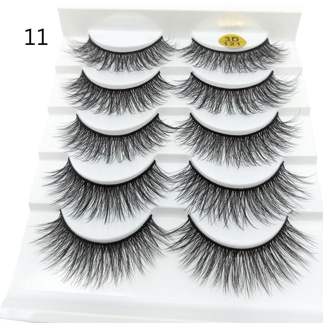 Darling Lashes 5Pairs/Set Faux Lashes Criss-Cross Cruelty-free Eyelashes