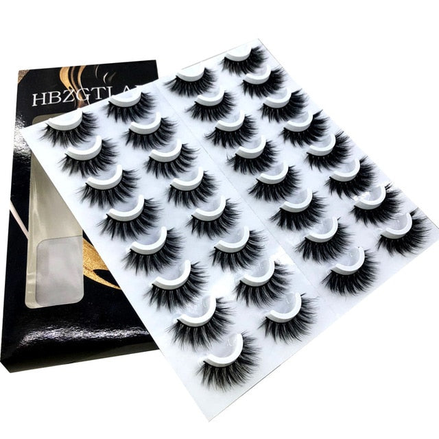 NEW 2-20 pairs 8-25mm Fake Eyelashes