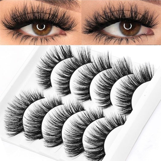 5/10 Pairs 5D Soft Lashes False Eyelashes Extension Full Fluffy Wispy Lashes