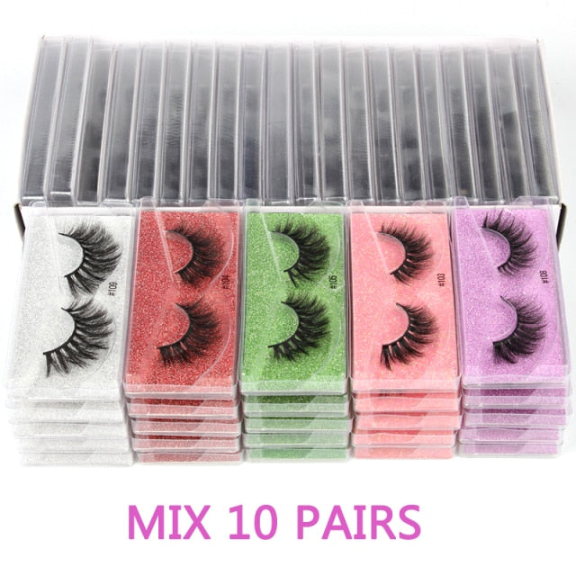 Bulk Lashes 3D Wispy Lashes Eyelashes Extensions 10/30/50/100pcs